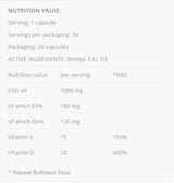 Omega 3 + K2 D3 - 30 Capsule gel