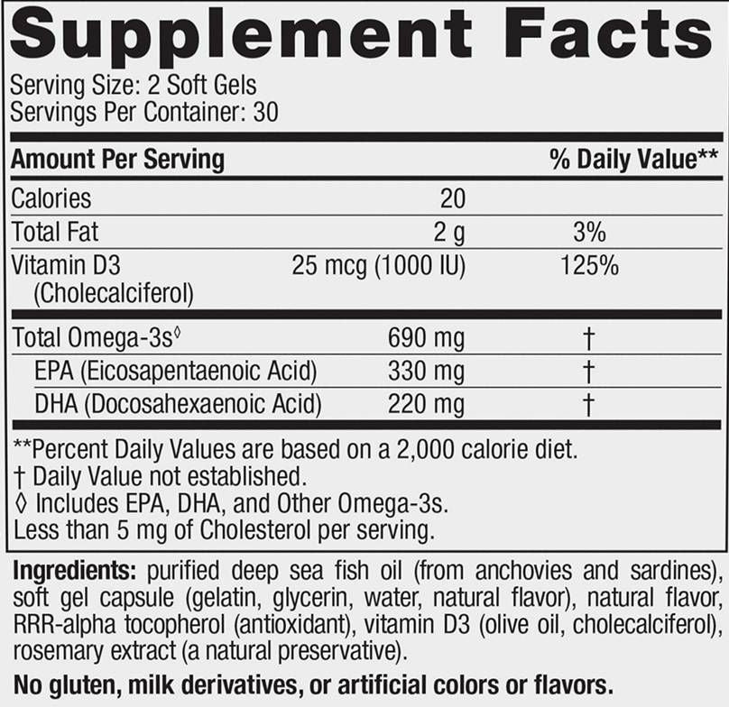 Omega-3D 690 mg - 120 capsule molli