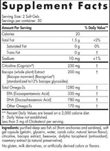 Omega Focus 1280 mg | Con Citicoline e Bacopa 60 Gel capsule