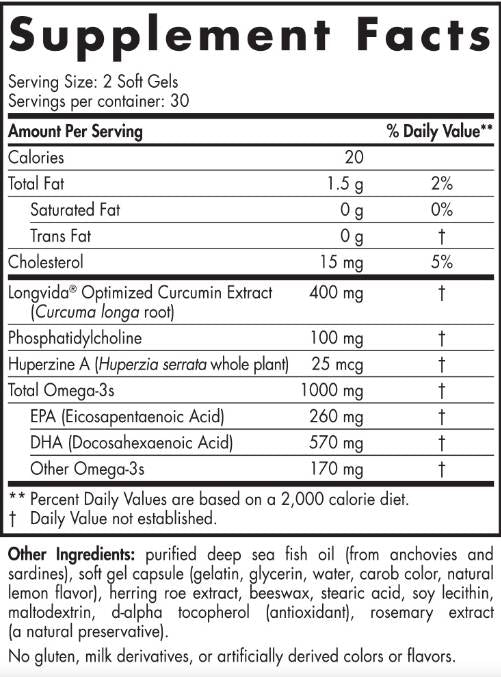 Omega Memory con Curcumina - 60 Capsule gel