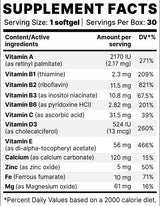 OptiVit BP | Vitamine essenziali & Minerali - 30 capsule di gel