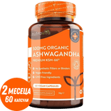 Ashwagandha Biologico KSM 66 - Ashwagandha Bio 500 mg 60 Capsule Vegane