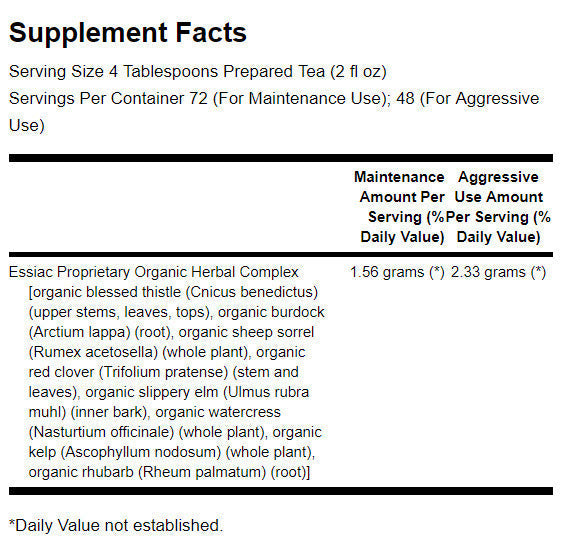 Tè Essiac biologico - 113 grammi