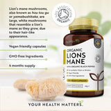 Criniera di leone biologica 120 capsule. <tc>Nutravita</tc>