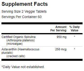 Spirulina biologica & Astaxantina - 120 compresse