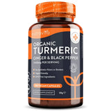 Curcuma biologica 1340 mg con pepe nero & Zenzero /180 capsule, 90 dosi/ <tc>Nutravita</tc>