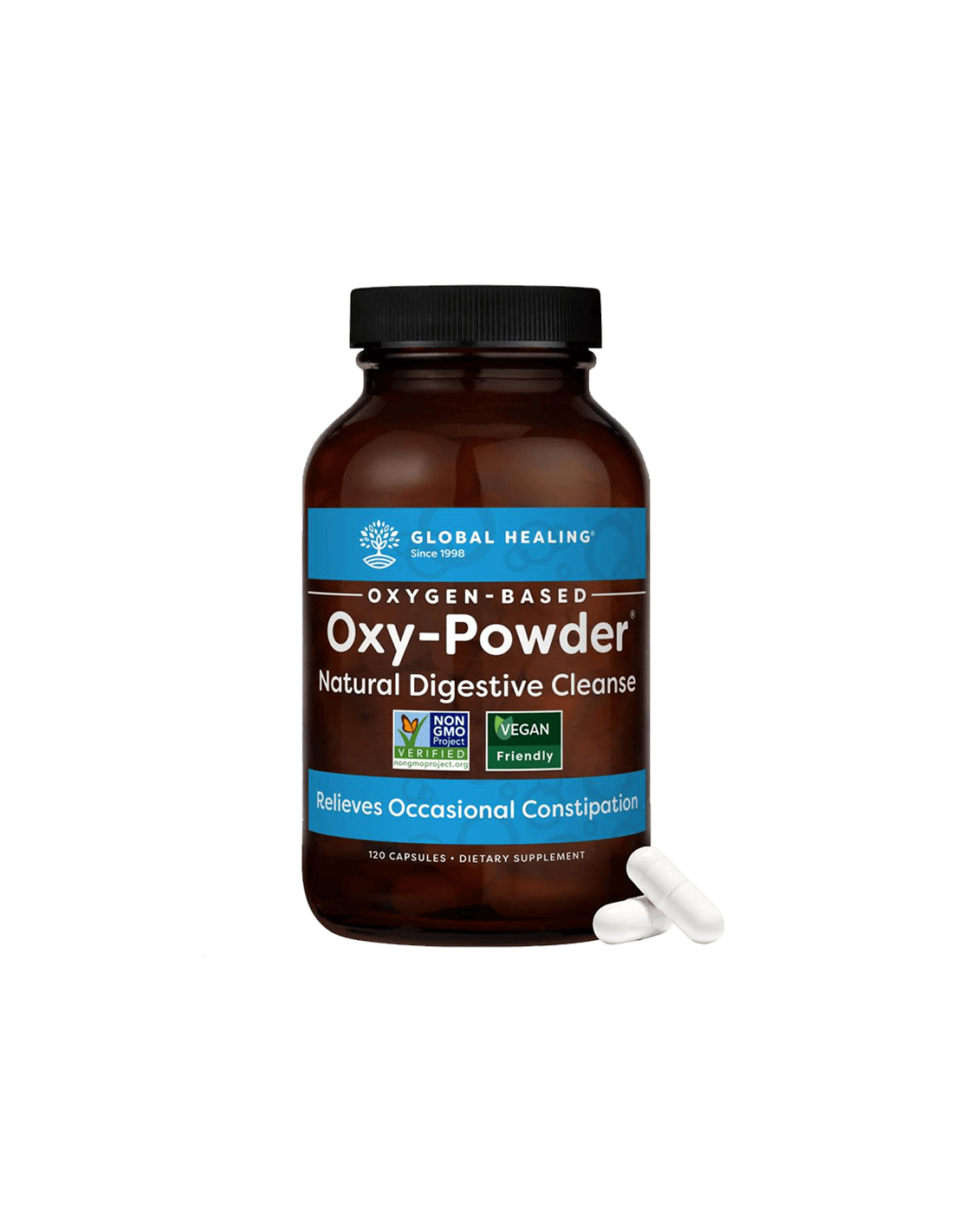 Oxy-Powder Natural Digestive Cleanse - Pulizia digestiva naturale, 60 capsule Guarigione globale