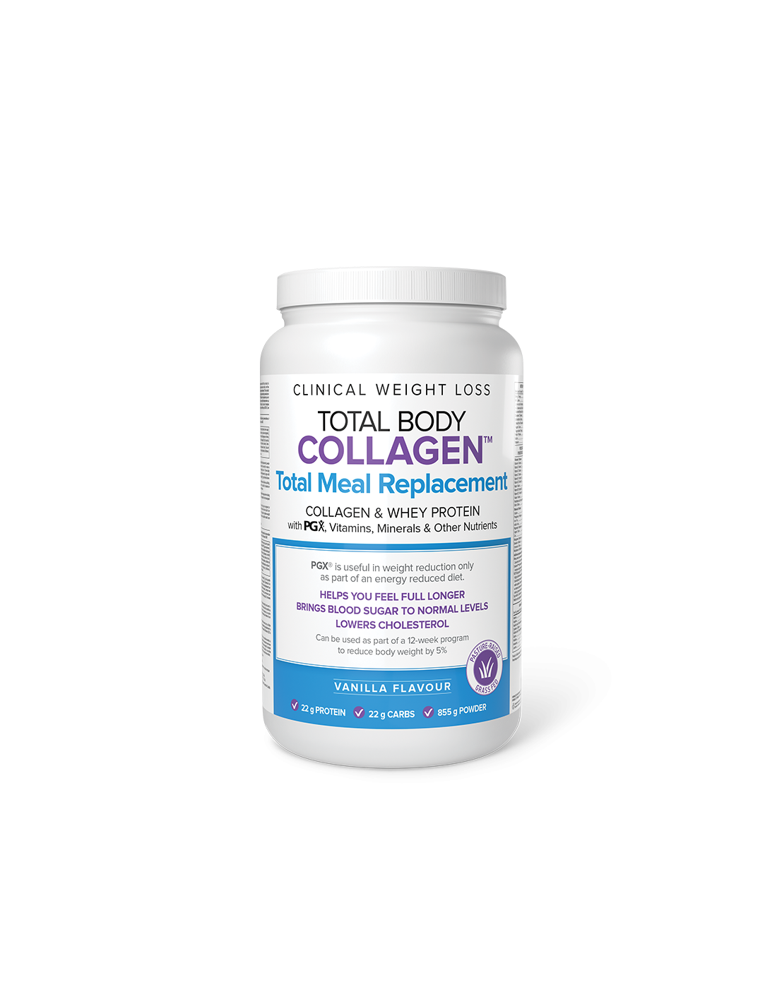 Collagene, proteine ​​del siero del latte con vitamine, minerali e nutrienti PGX - Total Body Collagen™, 855 g in polvere, gusto vaniglia <tc>Natural Factors</tc>