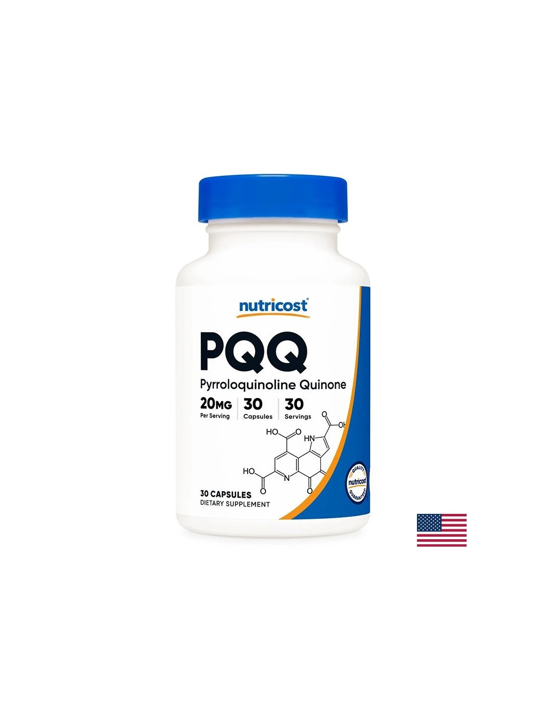 Salute cellulare, funzionalità cardiaca e cerebrale - Pirrolochinolina chinone (PQQ), 20 mg x 30 capsule