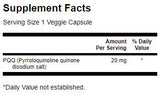 PQQ 20 mg/Pirrolochinolina Chinone - 30 capsule