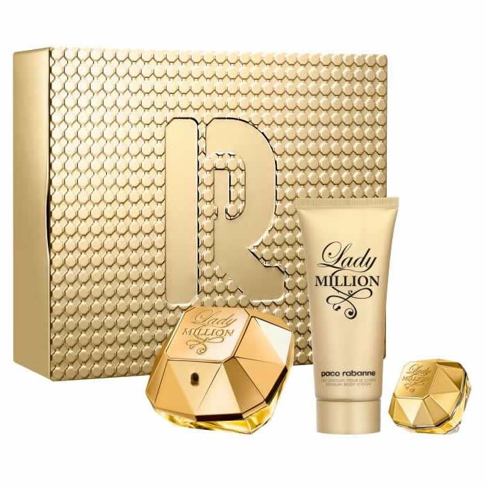 <tc>PACO RABANNE</tc> Lady Million Eau De Parfum Spray 80ml Set 3 Pezzi