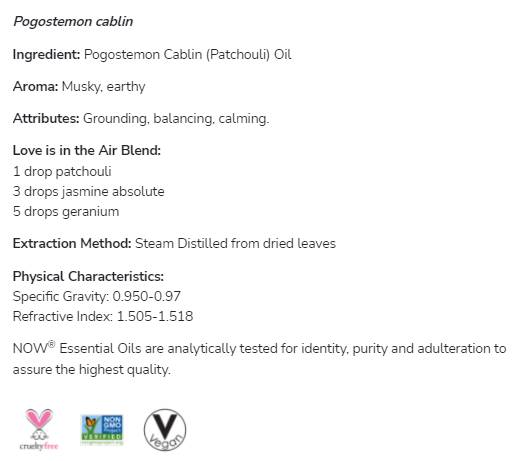 Olio di patchouli | Pogostemon Cablin puro al 100% - 30 ml