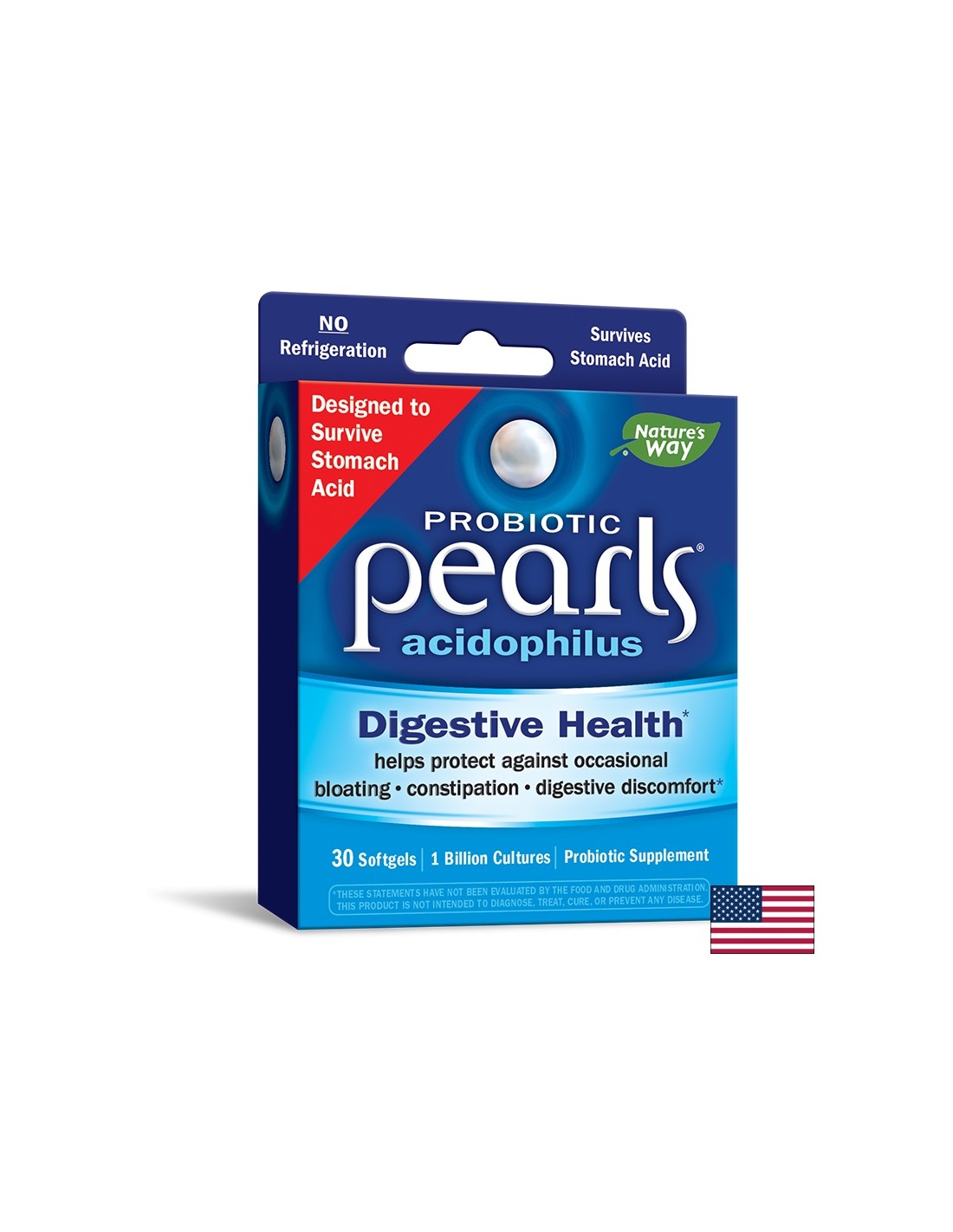 Pearls® Probiotic/Pearls® Probiotic, 1 miliardo di probiotici attivi x 30 capsule softgel Nature's Way