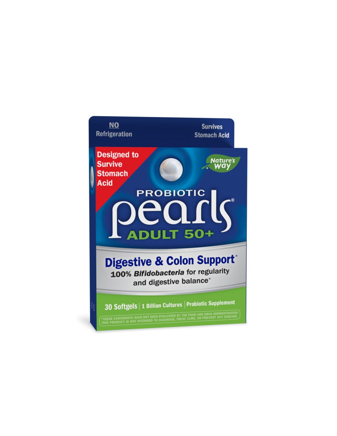 Pearls® Probiotic 50+ Adult - Pearls® probiotico per adulti 50+, 1 miliardo di probiotici attivi, 30 capsule softgel