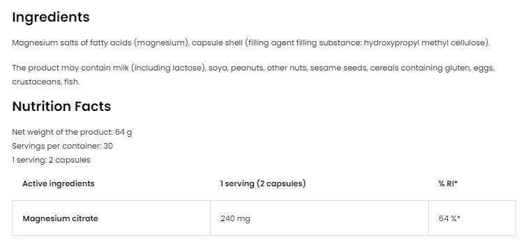 Citrato di magnesio Pharma 60 capsule