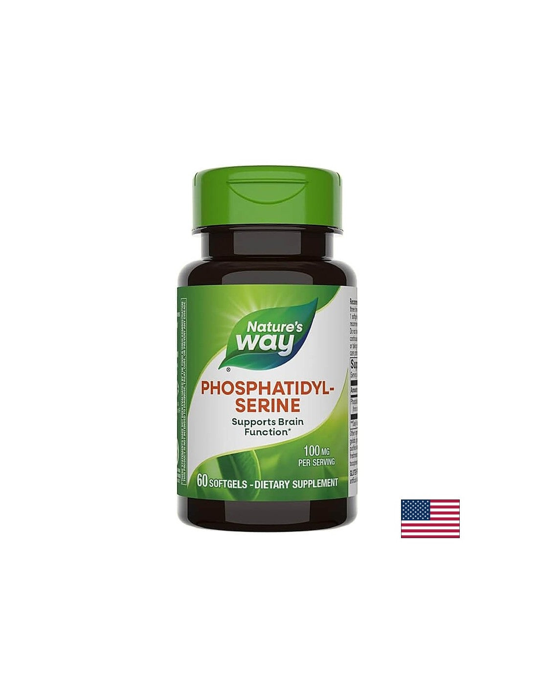 Fosfatidilserina - Fosfatidilserina - per la salute del cervello - 100 mg, 60 capsule softgel Nature's Way