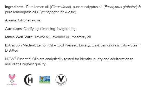 Miscela di olio di limone ed eucalipto - 30 ml
