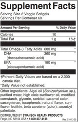 Omega-3 a base vegetale | Contiene le capsule di gel Omega - 120 della vita