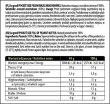 Formato tascabile/Pieno di pasta di burro di arachidi/Liscio 40 grammi