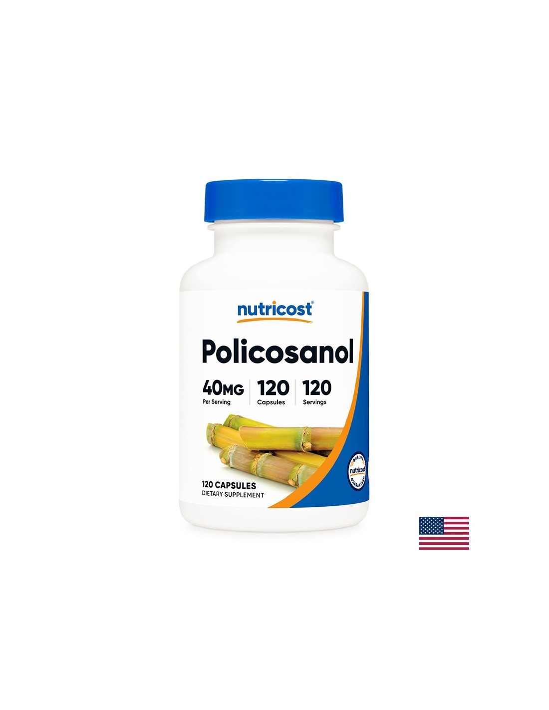 Sistema cardiovascolare - Polico<tc>san</tc>olo, 40 mg x 120 capsule <tc>Nutricost</tc>