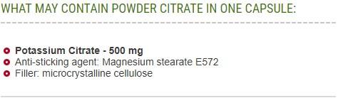 Citrato di potassio 500 mg 60 capsule