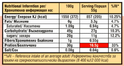 Barretta energetica alla fragola & Cioccolato – 12 x 55 g