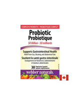 Probiotic 50 miliardi - Probiotic 50 miliardi di probiotici attivi, 10 ceppi, 30 capsule <tc>Webber Naturals</tc>
