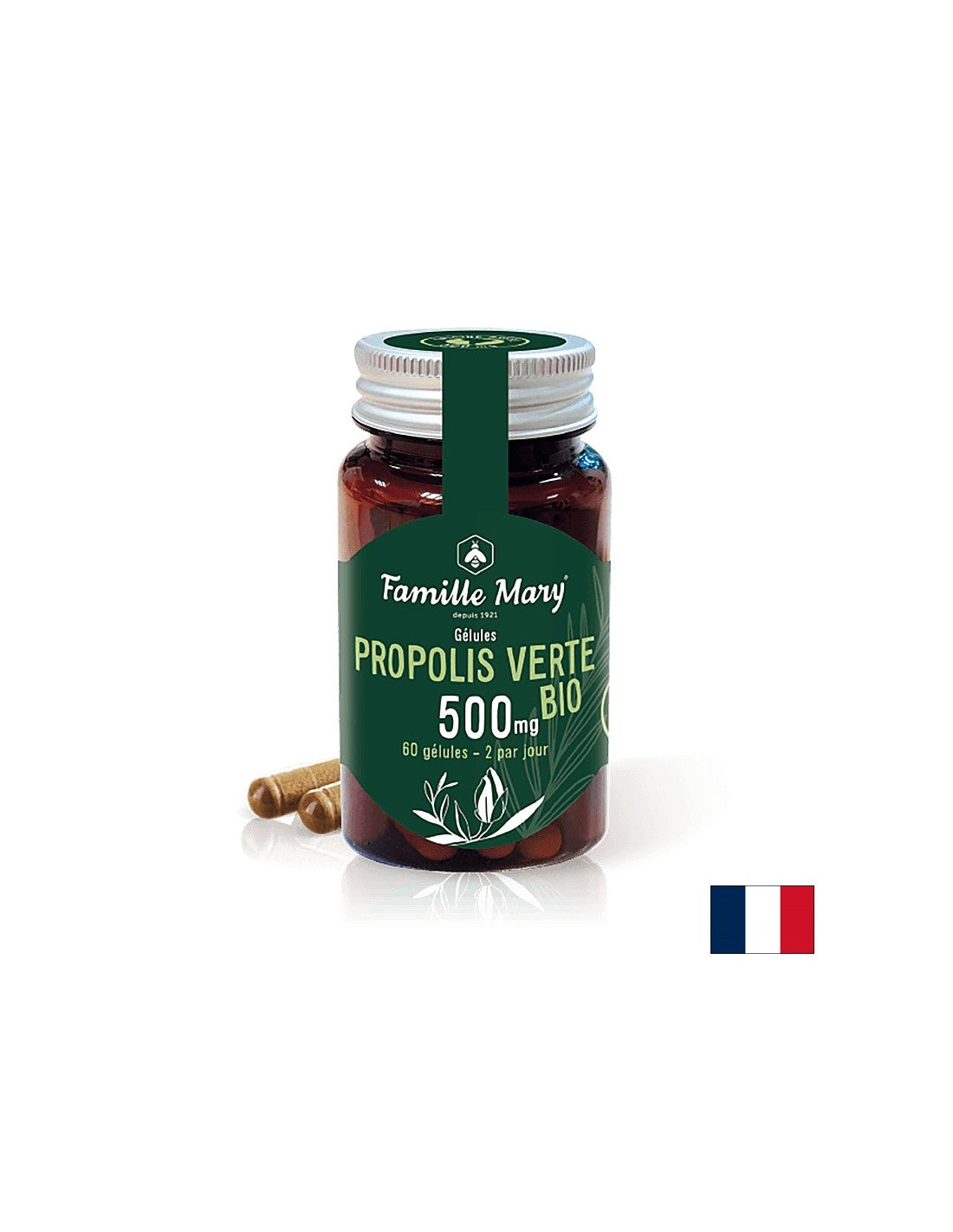 Propolis Verte BIO/Propoli verde bio 500 mg, 60 capsule Famille Mary