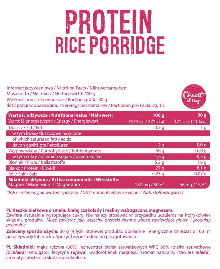 Porridge Proteico Di Riso - 400 grammi