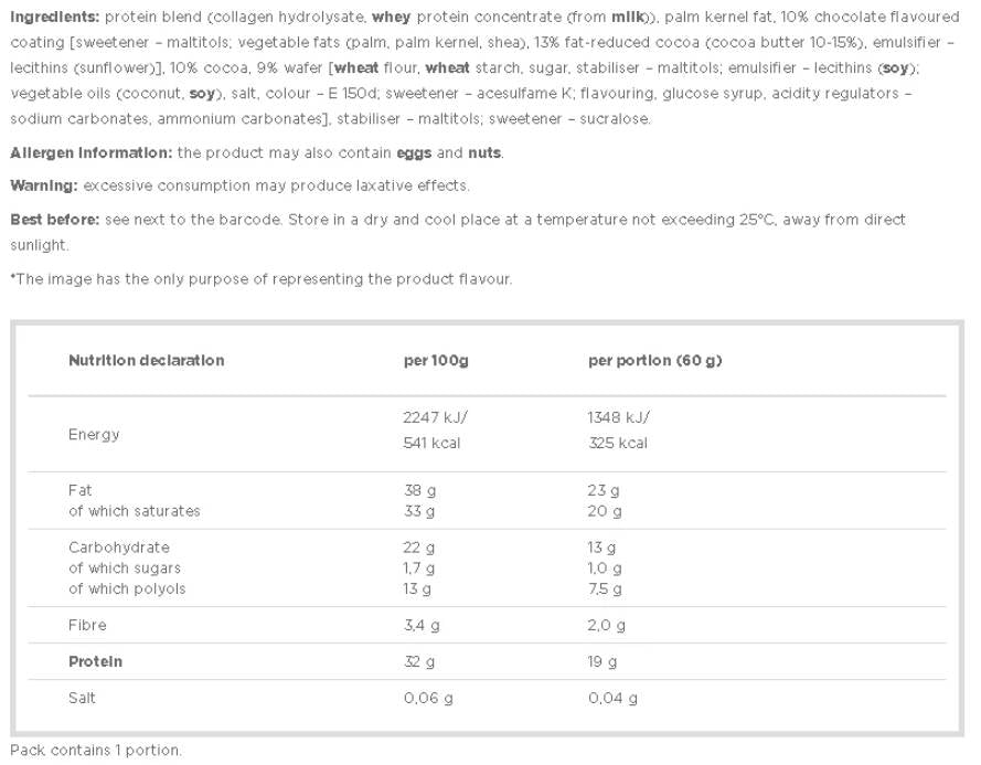 Protein Snack - Biscotto proteico a basso contenuto di carboidrati - 60 grammi