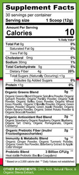Verdure e rossi comprovati/Superfood in polvere ad alto contenuto nutritivo 360 grammi