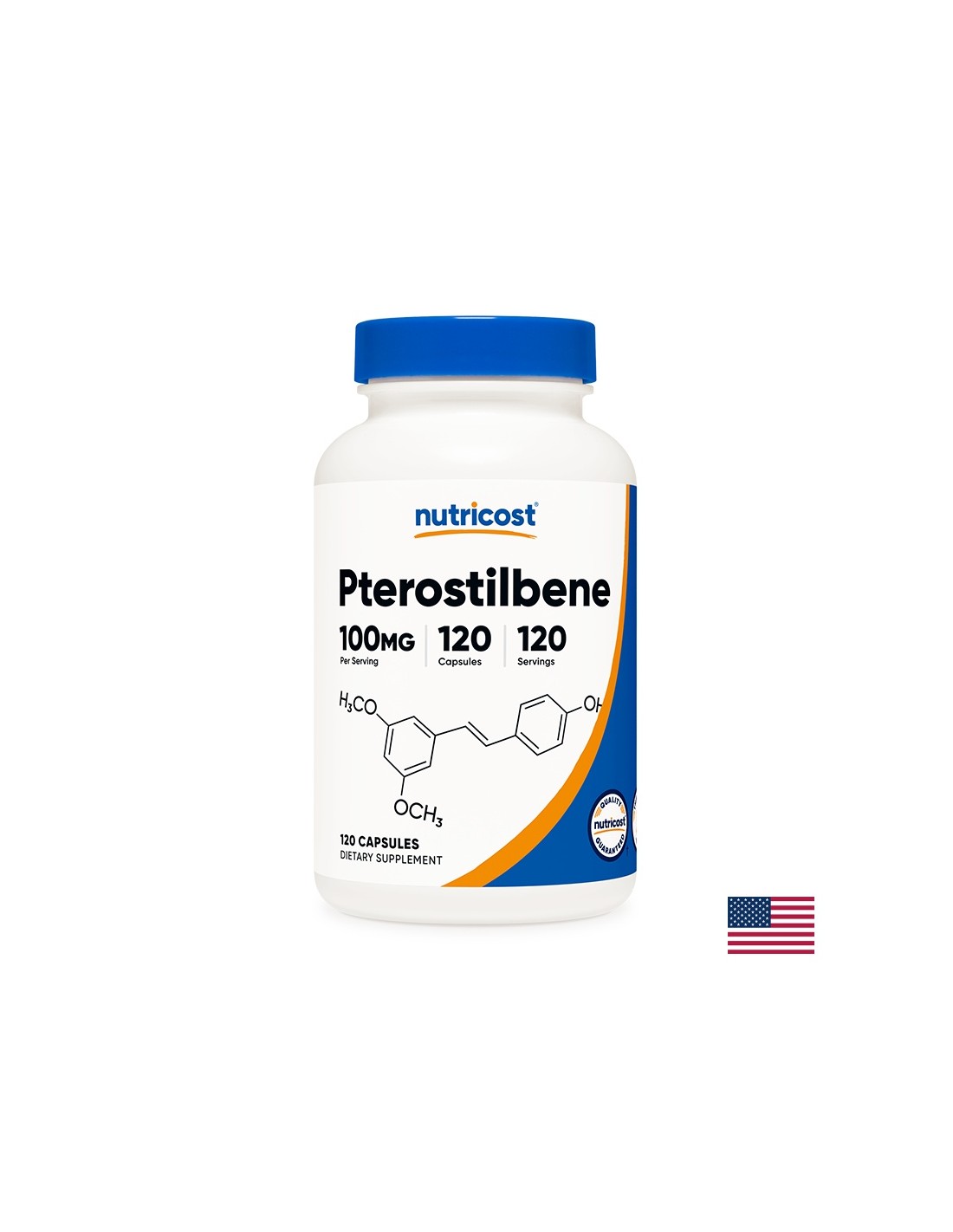 Funzione cerebrale - Pterostilbene, 100 mg x 120 capsule <tc>Nutricost</tc>