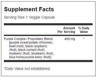 Frutta antiossidante viola & Veggie Complex 400 mg - 60 capsule