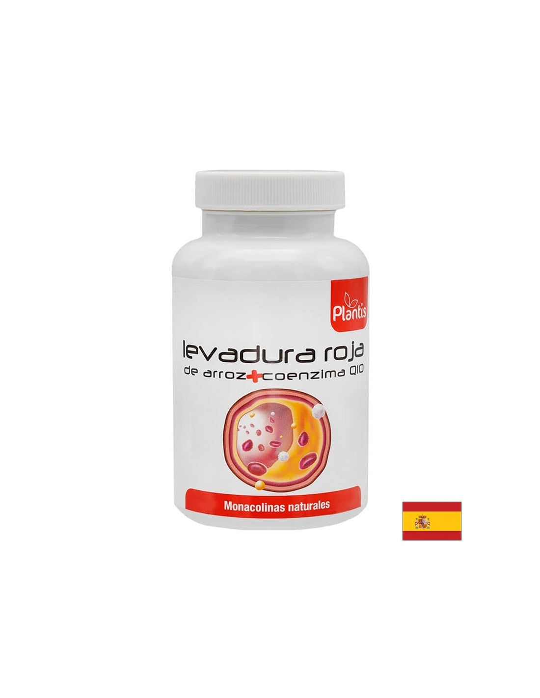 Estratto di riso rosso e coenzima Q10 - Levadura roja Plantis® - controllo del colesterolo e cuore sano, 120 capsule