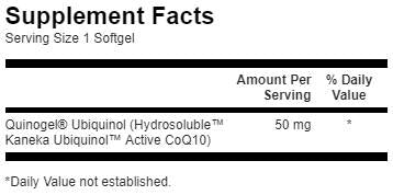 Quinogel (Ubichinolo idrosolubile CoQ10) 50 mg 30 capsule di gel