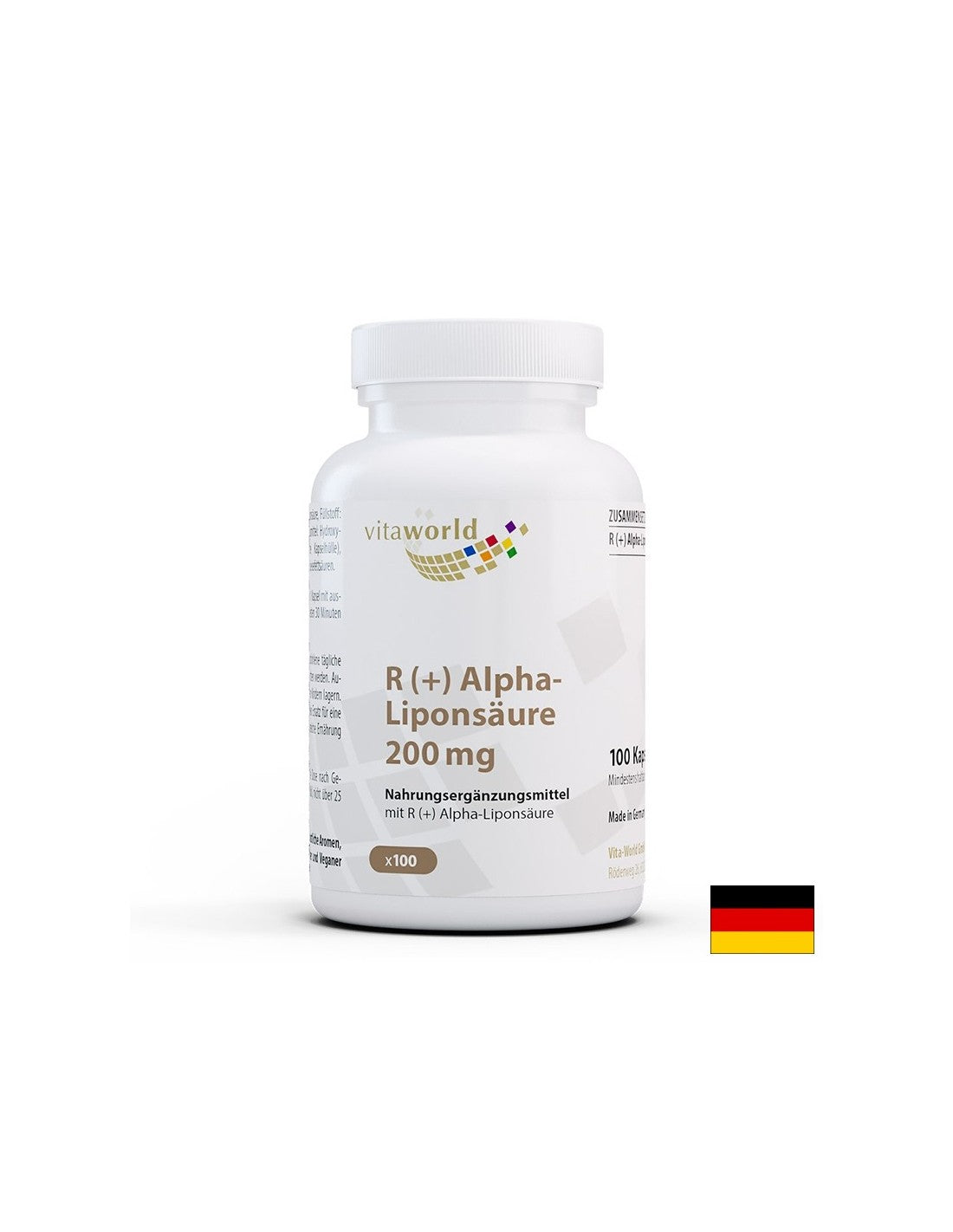 Metabolismo e glicemia - R(+) Acido alfa lipoico (R + Alpha-Liponsaure), 200 mg x 100 capsule