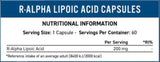R-ALA 200mg| Acido R-Alfa Lipoico - 60 capsule