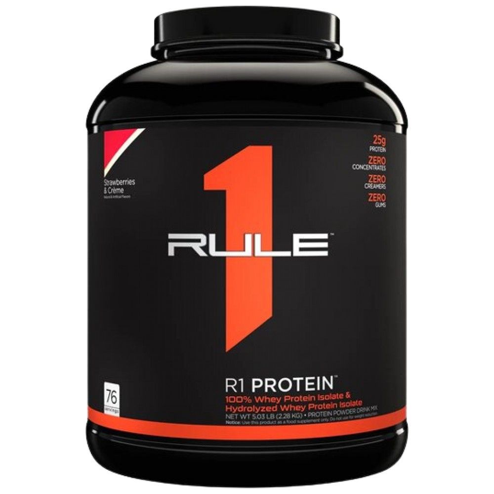 Proteine ​​R1 | 100% siero del latte isolato & Idrolizzato di siero di latte - 2196-2280 grammi