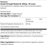 Razberi-K 200 mg | Chetoni di lampone a doppia potenza - 60 capsule