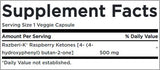 Razberi-K 500 mg/Chetoni di lampone a massima potenza - 60 capsule