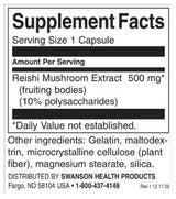 Estratto di funghi Reishi 500 mg | Standardizzato - 90 capsule