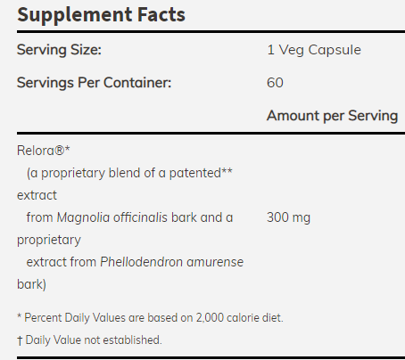 Relora 300 mg 60 capsule, 60 dosi