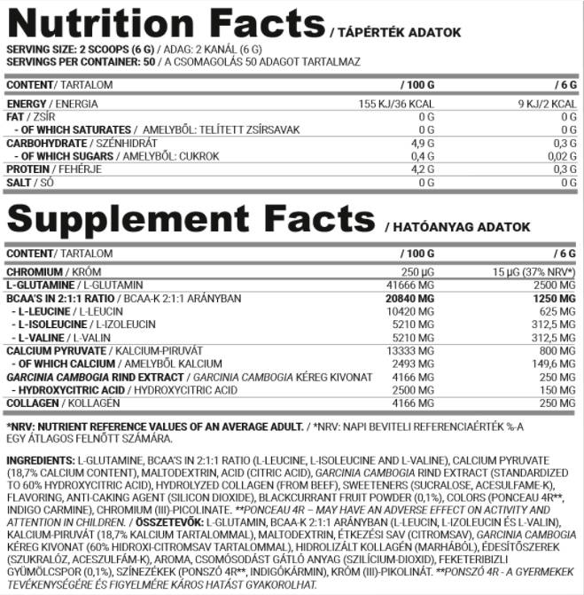 Alzarsi | BCAA - Glutammina - Collagene | Dedicato alle Donne - 300 grammi