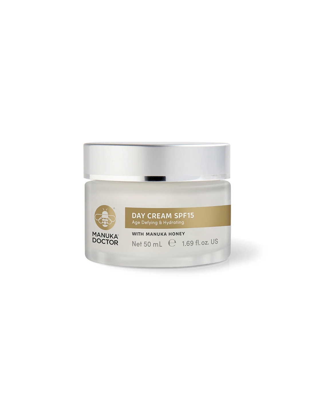 Crema viso idratante quotidiana antietà SPF 15 con miele di manuka, 50 ml