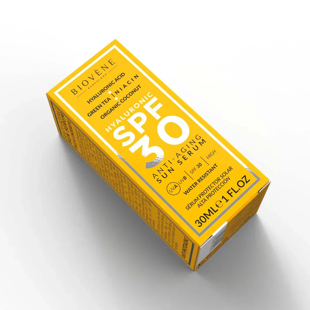 Crema solare viso antietà SPF 30 con acido ialuronico - 30 ml