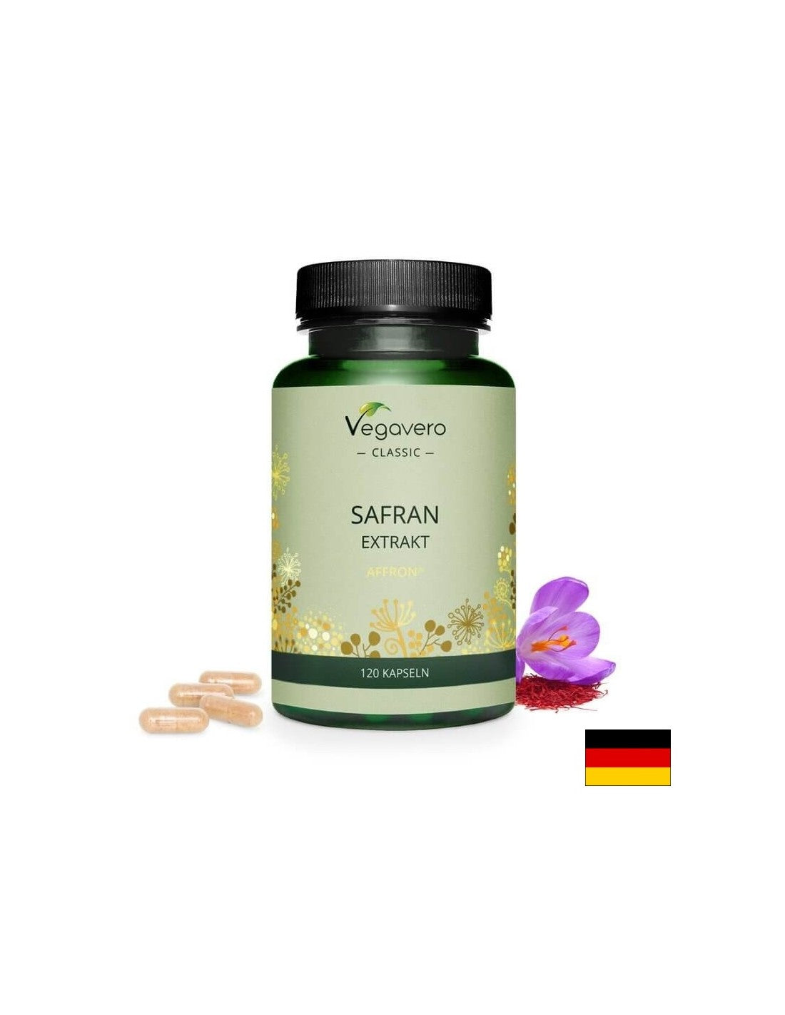 Safran Extrakt/Estratto di zafferano, 120 capsule, 100% vegano <tc>Vegavero</tc>