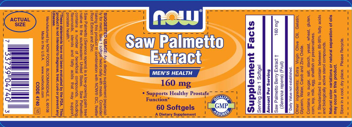 Estratto di Saw Palmetto 160 mg - 60 Capsule gel