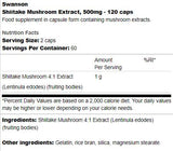 Estratto di funghi Shiitake 500 mg 120 capsule