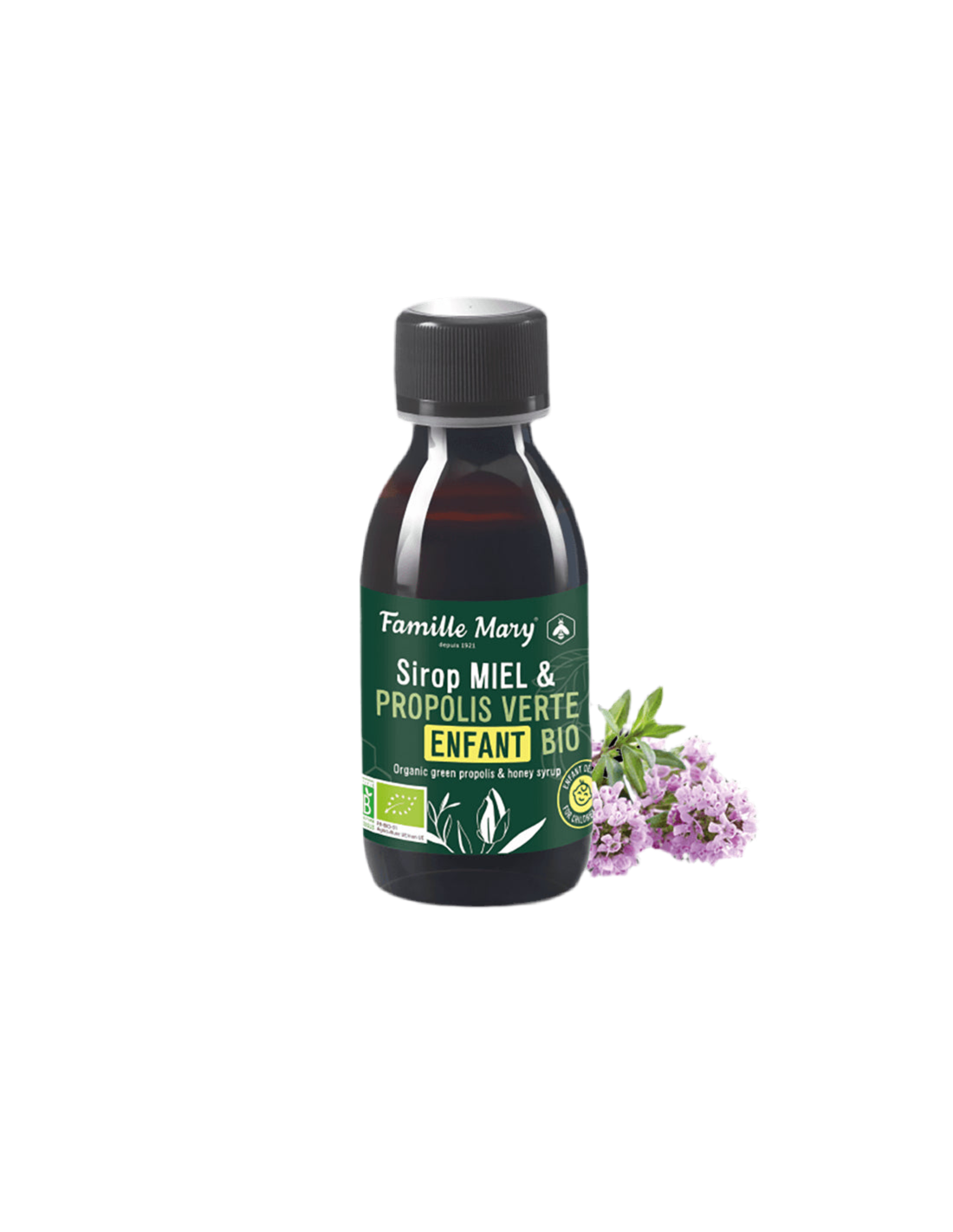Sirop Miel & Propolis Verte Enfant Bio/Sciroppo per bambini con miele e propoli verde (biologico), 125 ml Famille Mary