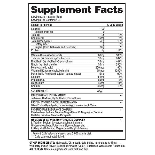 SizeOn/Get Swole - Intra Workout - 1630 grammi